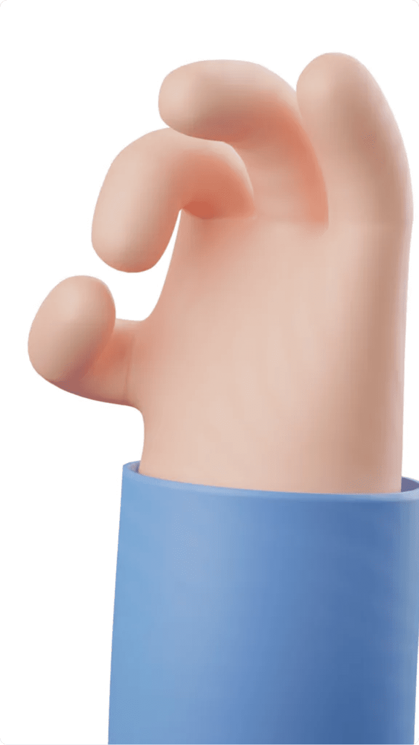 Ilustración de mano levantada como símbolo de defensa del asegurado
